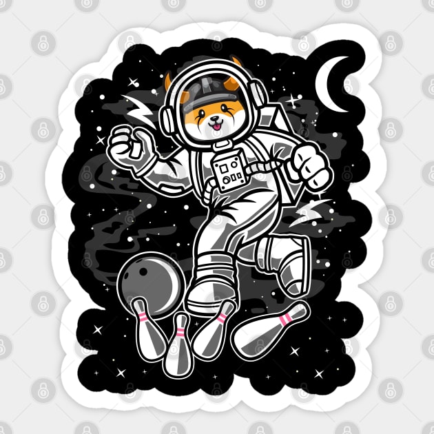 Astronaut Bowling Floki Inu Coin To The Moon Floki Army Crypto Token Cryptocurrency Blockchain Wallet Birthday Gift For Men Women Kids Sticker by Thingking About